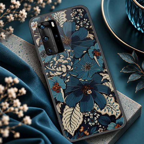Huawei P40 Pro Cover - ONation Botanical Bloom Series - HQ Ultra Shine Premium Infinity Glass Soft Silicon Borders Case