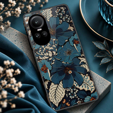 Oppo Reno 10 Pro Cover - ONation Botanical Bloom Series - HQ Ultra Shine Premium Infinity Glass Soft Silicon Borders Case