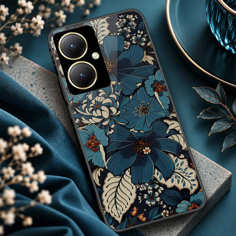 Vivo Y27 Cover - ONation Botanical Bloom Series - HQ Ultra Shine Premium Infinity Glass Soft Silicon Borders Case