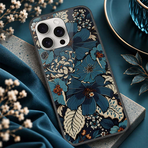 iPhone 16 Pro Max - ONation Botanical Bloom Series - HQ Ultra Shine Premium Infinity Glass Soft Silicon Borders Case