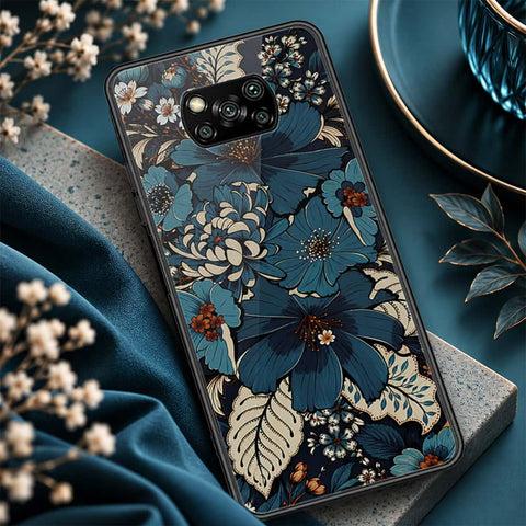 Xiaomi Poco X3 Pro Cover - ONation Botanical Bloom Series - HQ Ultra Shine Premium Infinity Glass Soft Silicon Borders Case