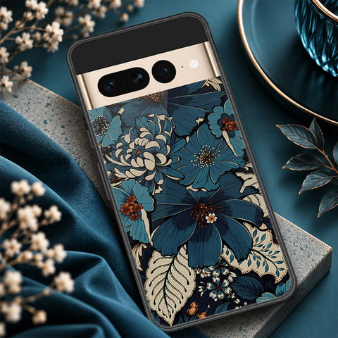Google Pixel 7 Pro Cover - ONation Botanical Bloom Series - HQ Ultra Shine Premium Infinity Glass Soft Silicon Borders Case