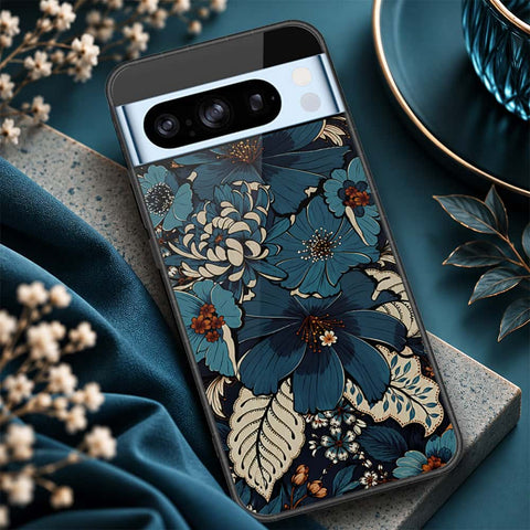 Google Pixel 8 Pro Cover - ONation Botanical Bloom Series - HQ Ultra Shine Premium Infinity Glass Soft Silicon Borders Case