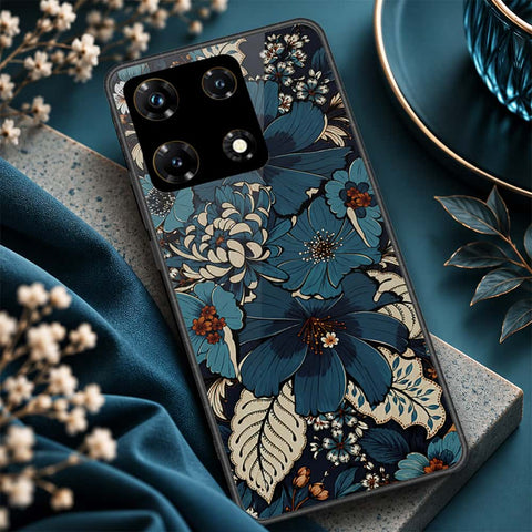 Infinix Note 30 Pro Cover - ONation Botanical Bloom Series - HQ Ultra Shine Premium Infinity Glass Soft Silicon Borders Case