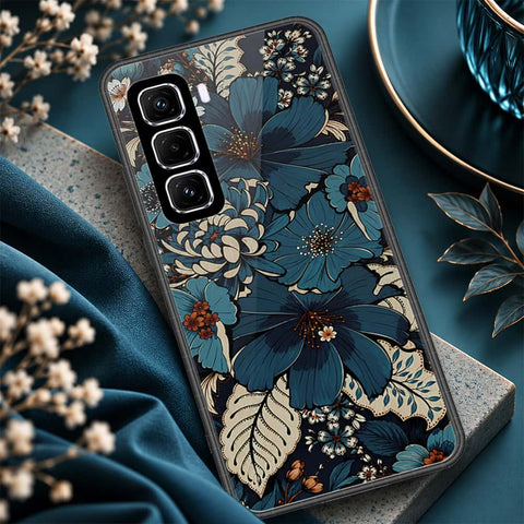 Infinix Hot 50 Pro Plus Cover - ONation Botanical Bloom Series - HQ Ultra Shine Premium Infinity Glass Soft Silicon Borders Case