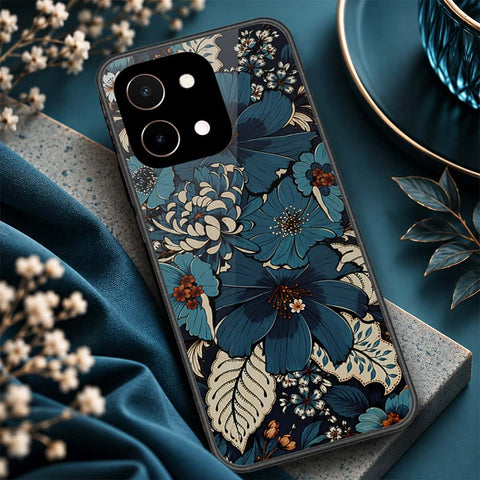 Vivo Y28 4G Cover - ONation Botanical Bloom Series - HQ Ultra Shine Premium Infinity Glass Soft Silicon Borders Case