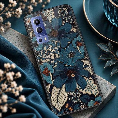 Vivo Y52 5G Cover - ONation Botanical Bloom Series - HQ Ultra Shine Premium Infinity Glass Soft Silicon Borders Case