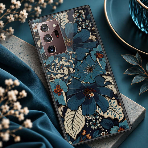 Samsung Galaxy Note 20 Ultra Cover - ONation Botanical Bloom Series - HQ Ultra Shine Premium Infinity Glass Soft Silicon Borders Case