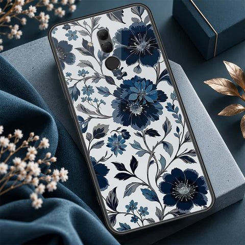 Huawei Mate 20 Lite Cover - ONation Botanical Bloom Series - HQ Ultra Shine Premium Infinity Glass Soft Silicon Borders Case