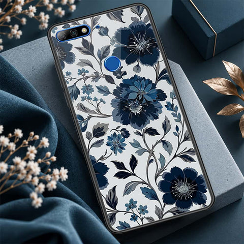 Huawei Honor 7C Cover - ONation Botanical Bloom Series - HQ Ultra Shine Premium Infinity Glass Soft Silicon Borders Case