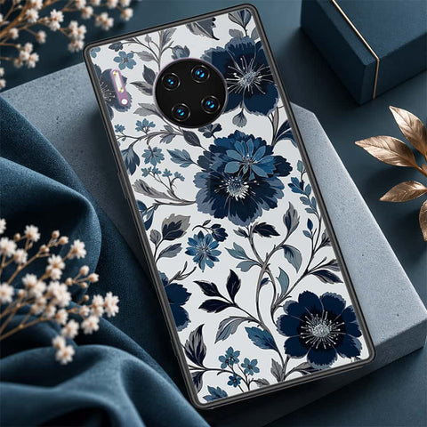 Huawei Mate 30 Pro Cover - ONation Botanical Bloom Series - HQ Ultra Shine Premium Infinity Glass Soft Silicon Borders Case