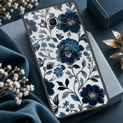 Samsung Galaxy J2 Prime Cover - ONation Botanical Bloom Series - HQ Ultra Shine Premium Infinity Glass Soft Silicon Borders Case