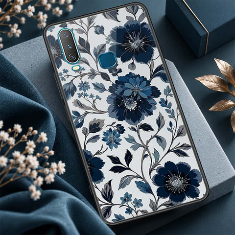 Vivo Y15 Cover - ONation Botanical Bloom Series - HQ Ultra Shine Premium Infinity Glass Soft Silicon Borders Case