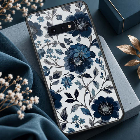 Samsung Galaxy S10e Cover - ONation Botanical Bloom Series - HQ Ultra Shine Premium Infinity Glass Soft Silicon Borders Case