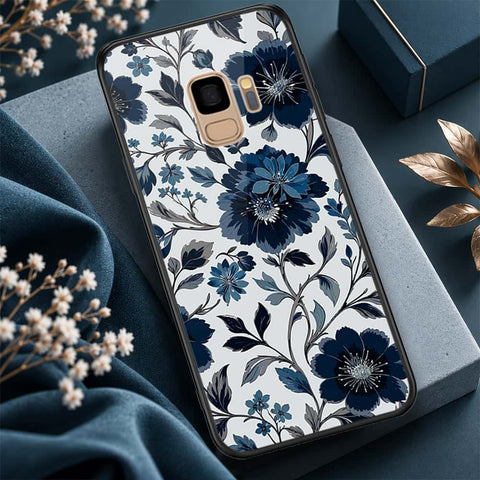 Samsung Galaxy S9 Cover - ONation Botanical Bloom Series - HQ Ultra Shine Premium Infinity Glass Soft Silicon Borders Case