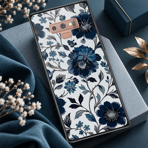 Samsung Galaxy Note 9 Cover - ONation Botanical Bloom Series - HQ Ultra Shine Premium Infinity Glass Soft Silicon Borders Case