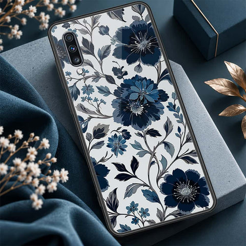 Samsung Galaxy A70s Cover - ONation Botanical Bloom Series - HQ Ultra Shine Premium Infinity Glass Soft Silicon Borders Case