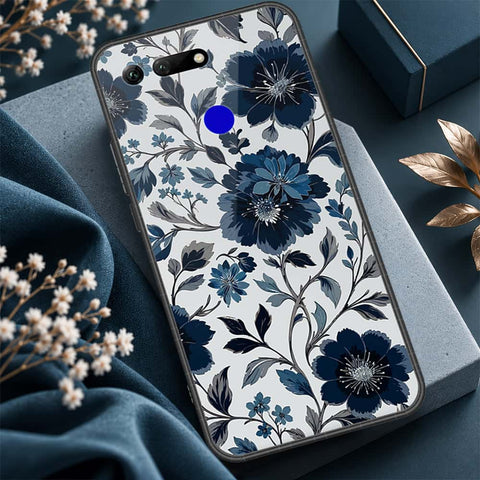 Huawei Honor View 20 Cover - ONation Botanical Bloom Series - HQ Ultra Shine Premium Infinity Glass Soft Silicon Borders Case