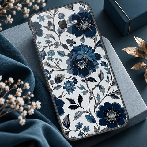 Samsung Galaxy J7 2015 Cover - ONation Botanical Bloom Series - HQ Ultra Shine Premium Infinity Glass Soft Silicon Borders Case