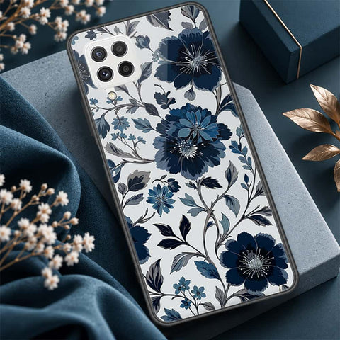 Samsung Galaxy M32 Cover - ONation Botanical Bloom Series - HQ Ultra Shine Premium Infinity Glass Soft Silicon Borders Case