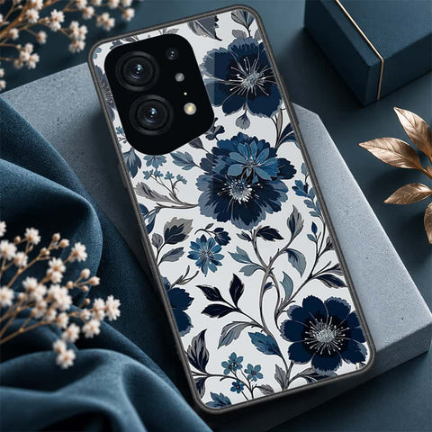 Oppo Find X5 Pro Cover - ONation Botanical Bloom Series - HQ Ultra Shine Premium Infinity Glass Soft Silicon Borders Case