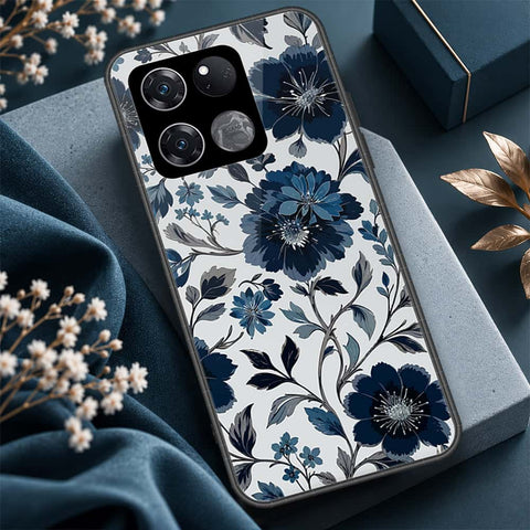 OnePlus Ace Racing Cover - ONation Botanical Bloom Series - HQ Ultra Shine Premium Infinity Glass Soft Silicon Borders Case