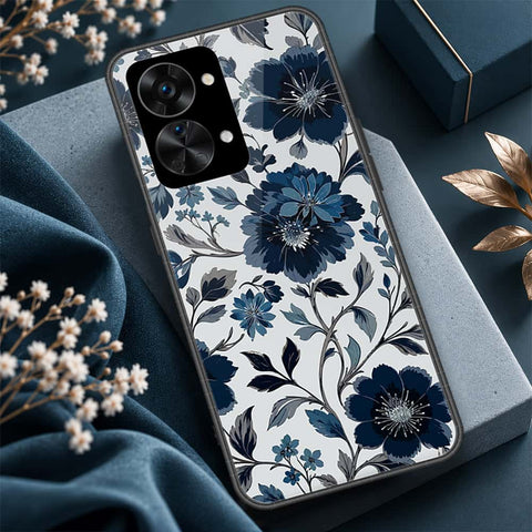 OnePlus Nord 2T Cover - ONation Botanical Bloom Series - HQ Ultra Shine Premium Infinity Glass Soft Silicon Borders Case