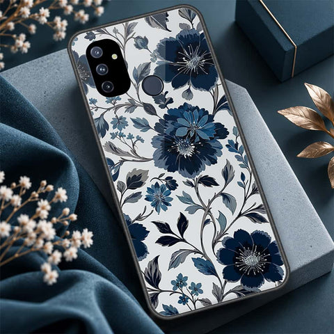 OnePlus Nord N100 Cover - ONation Botanical Bloom Series - HQ Ultra Shine Premium Infinity Glass Soft Silicon Borders Case