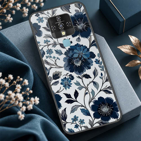 Tecno Camon 16 Cover - ONation Botanical Bloom Series - HQ Ultra Shine Premium Infinity Glass Soft Silicon Borders Case