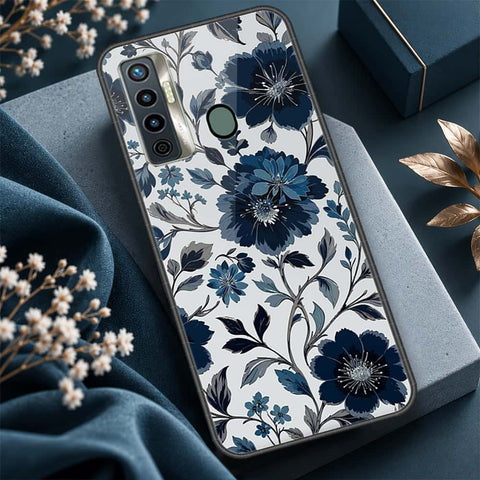 Tecno Camon 17 Cover - ONation Botanical Bloom Series - HQ Ultra Shine Premium Infinity Glass Soft Silicon Borders Case
