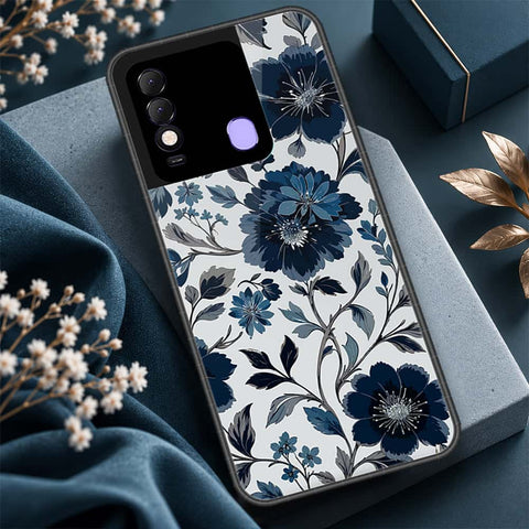 Tecno Spark 8 Cover - ONation Botanical Bloom Series - HQ Ultra Shine Premium Infinity Glass Soft Silicon Borders Case