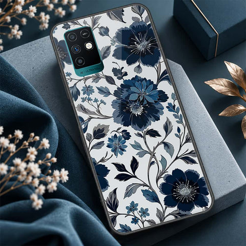 Infinix Note 10 Cover - ONation Botanical Bloom Series - HQ Ultra Shine Premium Infinity Glass Soft Silicon Borders Case