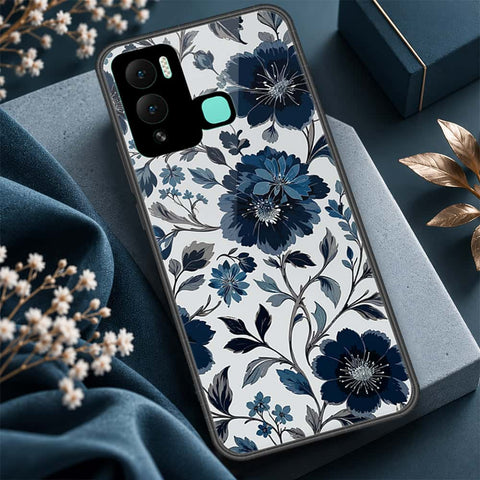 Infinix Hot 12 Play Cover - ONation Botanical Bloom Series - HQ Ultra Shine Premium Infinity Glass Soft Silicon Borders Case