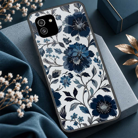 Samsung Galaxy A03 Cover - ONation Botanical Bloom Series - HQ Ultra Shine Premium Infinity Glass Soft Silicon Borders Case
