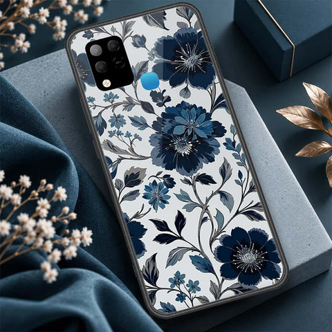 Infinix Hot 10s Cover - ONation Botanical Bloom Series - HQ Ultra Shine Premium Infinity Glass Soft Silicon Borders Case