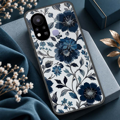 Infinix Hot 11s Cover - ONation Botanical Bloom Series - HQ Ultra Shine Premium Infinity Glass Soft Silicon Borders Case