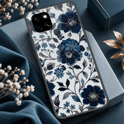 Infinix Smart 6 Cover - ONation Botanical Bloom Series - HQ Ultra Shine Premium Infinity Glass Soft Silicon Borders Cas