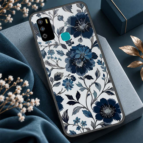 Infinix Hot 9 Play Cover - ONation Botanical Bloom Series - HQ Ultra Shine Premium Infinity Glass Soft Silicon Borders Case