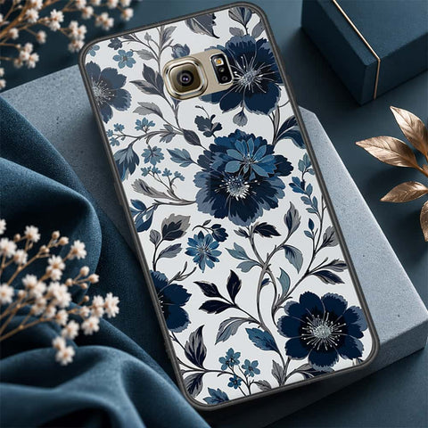 Samsung Galaxy S6 Cover - ONation Botanical Bloom Series - HQ Ultra Shine Premium Infinity Glass Soft Silicon Borders Case