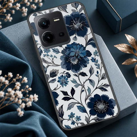 Vivo V25e Cover - ONation Botanical Bloom Series - HQ Ultra Shine Premium Infinity Glass Soft Silicon Borders Case