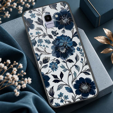 Samsung Galaxy J6 2018 Cover - ONation Botanical Bloom Series - HQ Ultra Shine Premium Infinity Glass Soft Silicon Borders Case