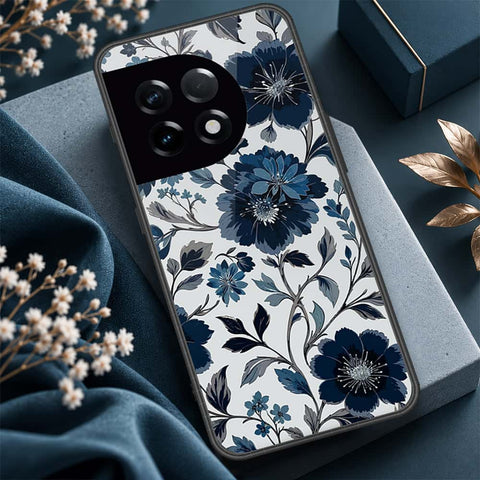 OnePlus 11 Cover - ONation Botanical Bloom Series - HQ Ultra Shine Premium Infinity Glass Soft Silicon Borders Case