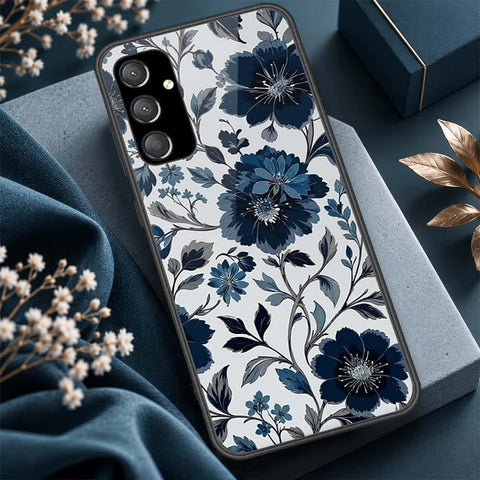 Samsung Galaxy A34 5G Cover - ONation Botanical Bloom Series - HQ Ultra Shine Premium Infinity Glass Soft Silicon Borders Case