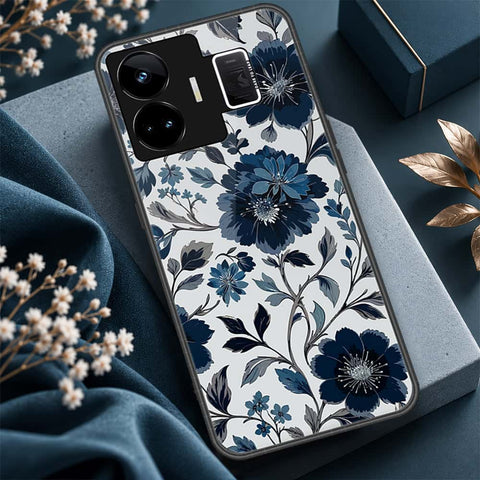 Realme GT3 Cover - ONation Botanical Bloom Series - HQ Ultra Shine Premium Infinity Glass Soft Silicon Borders Case