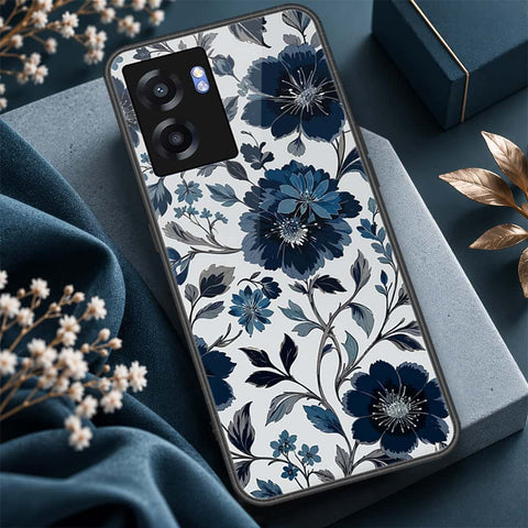 Oppo A56s Cover - ONation Botanical Bloom Series - HQ Ultra Shine Premium Infinity Glass Soft Silicon Borders Case