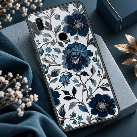 Vivo V11i Cover - ONation Botanical Bloom Series - HQ Ultra Shine Premium Infinity Glass Soft Silicon Borders Case
