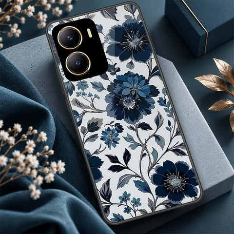 Vivo Y35m Cover - ONation Botanical Bloom Series - HQ Ultra Shine Premium Infinity Glass Soft Silicon Borders Case