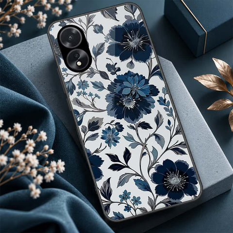Oppo A18 Cover - ONation Botanical Bloom Series - HQ Ultra Shine Premium Infinity Glass Soft Silicon Borders Case