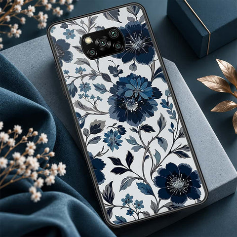 Xiaomi Poco X3 Pro Cover - ONation Botanical Bloom Series - HQ Ultra Shine Premium Infinity Glass Soft Silicon Borders Case