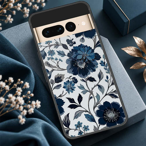 Google Pixel 7 Pro Cover - ONation Botanical Bloom Series - HQ Ultra Shine Premium Infinity Glass Soft Silicon Borders Case